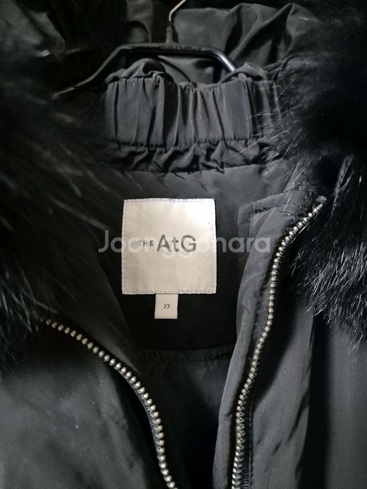 AtG 엣지 구스다운 롱 패딩 폭스퍼 후드 77--5