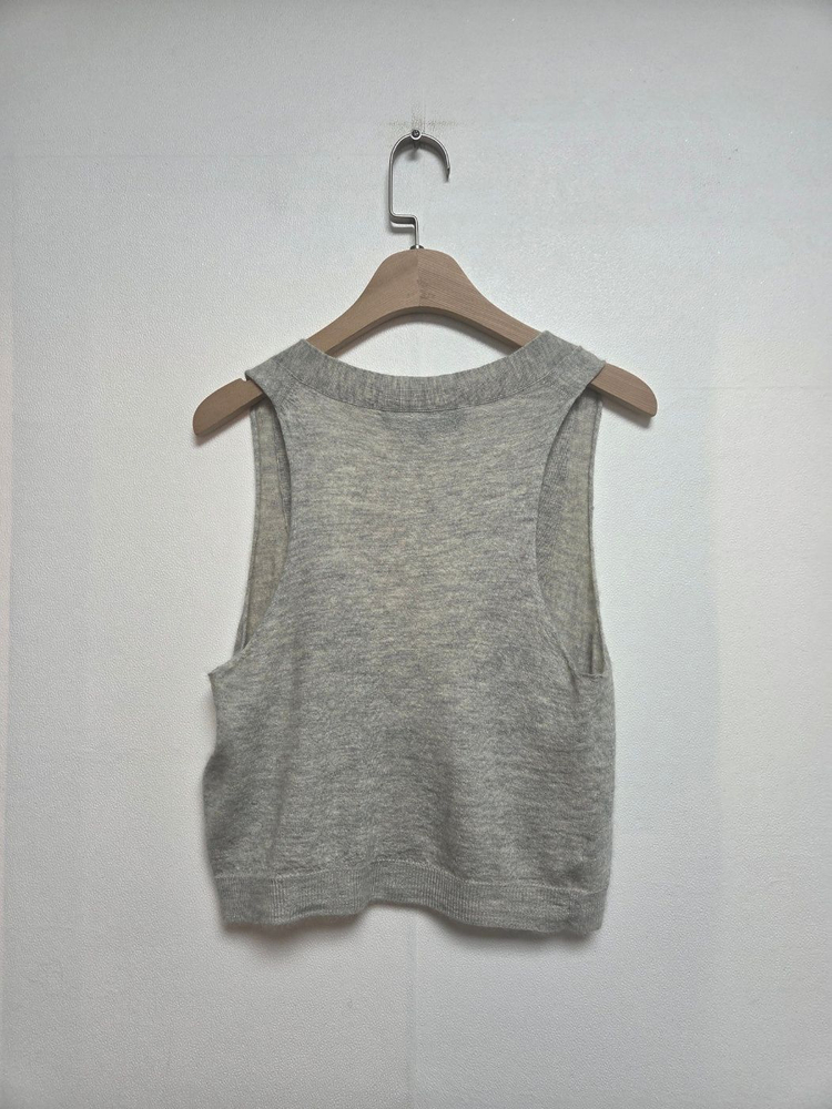 이자벨마랑 캐시미어 실크 혼방 니트베스트 그레이(XS) 이미지