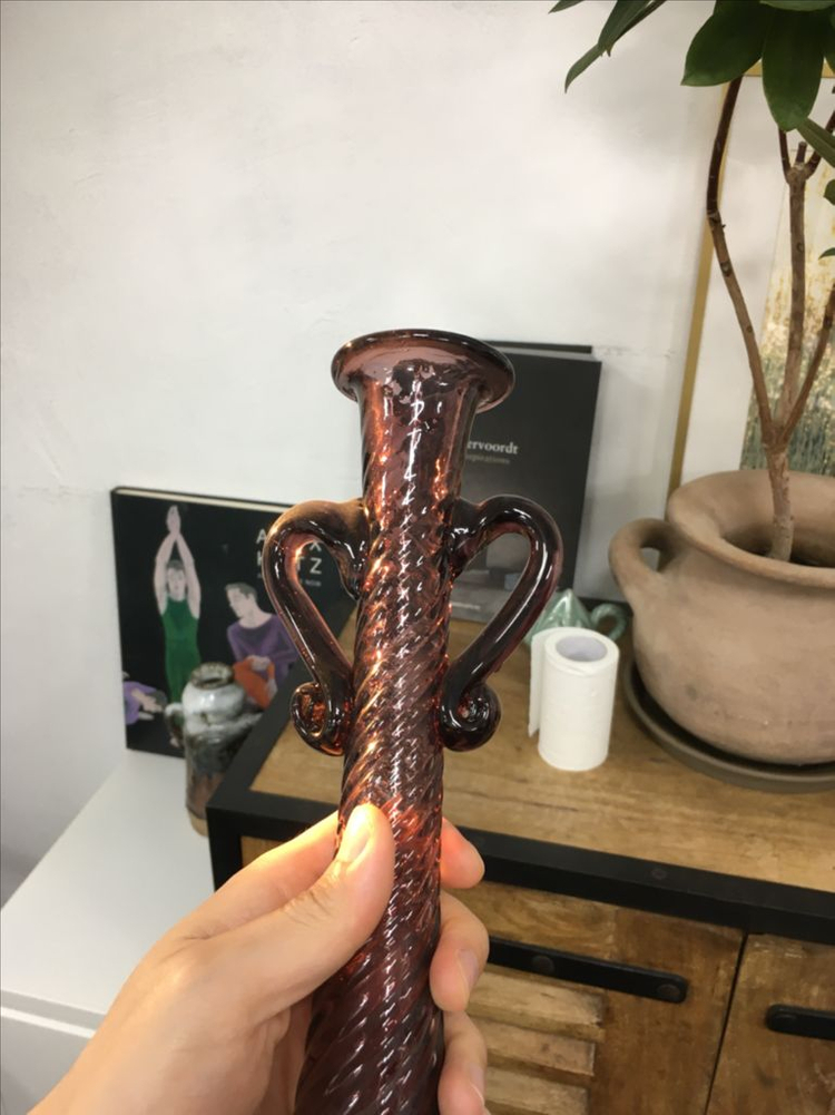 일본 유리 화병 빈티지 소품 인테리어 오브제--1