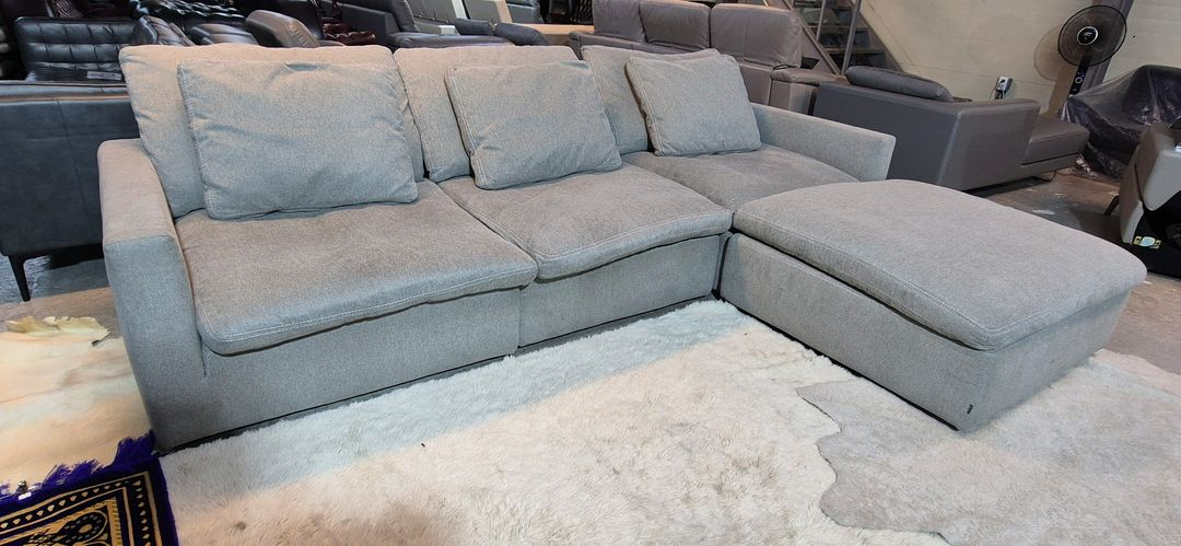 까사미아 캄포 슬림4인소파+스툴(전체커버드라이세탁완료)--4