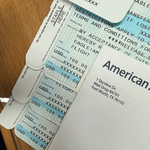 아메리칸항공 aa항공 바우처 이미지