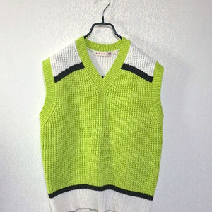 100 77사이즈 유니클로x마르니 팝콘니뜨 조끼 니트베스트
