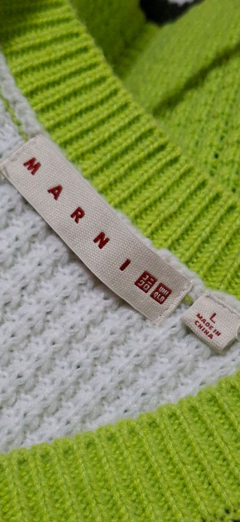 100 77사이즈 유니클로x마르니 팝콘니뜨 조끼 니트베스트--2