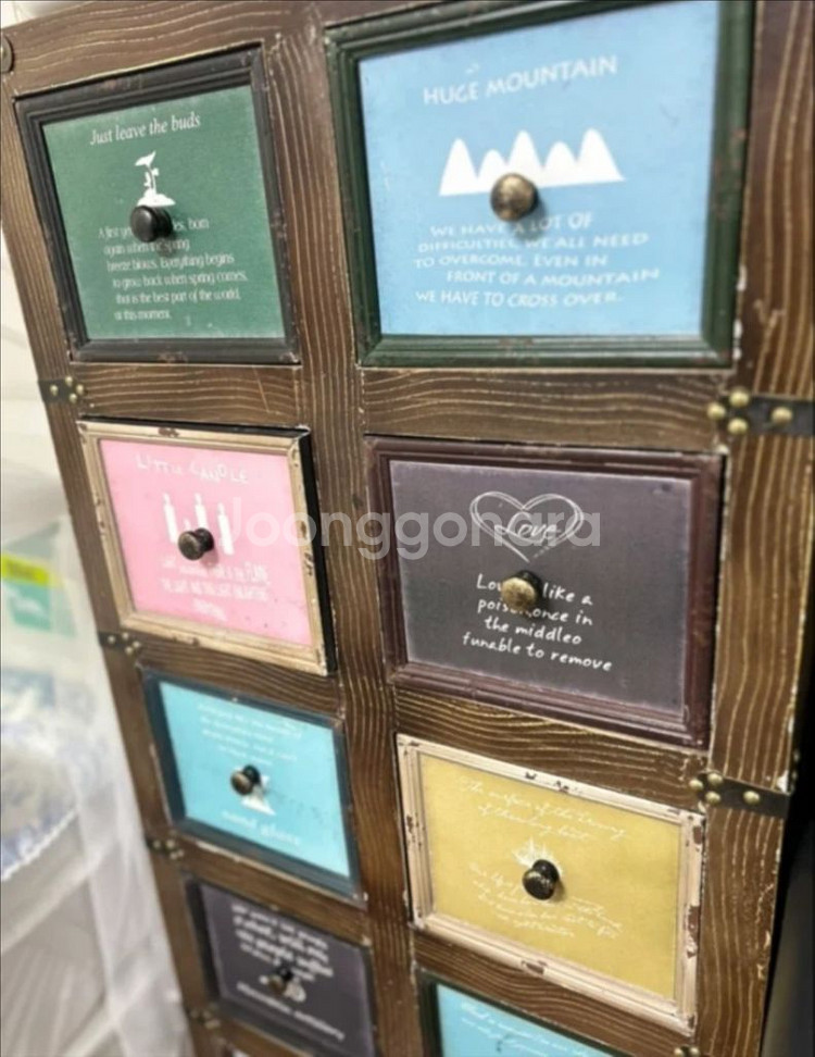 빈티지 수납 서랍장--1