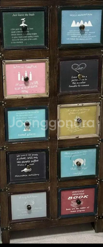 빈티지 수납 서랍장--4