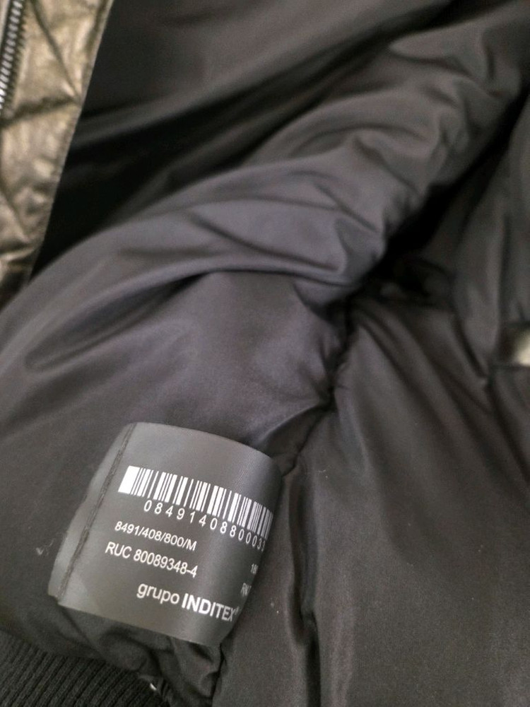 자라 에코 레더 하이넥 블루종 자켓--4