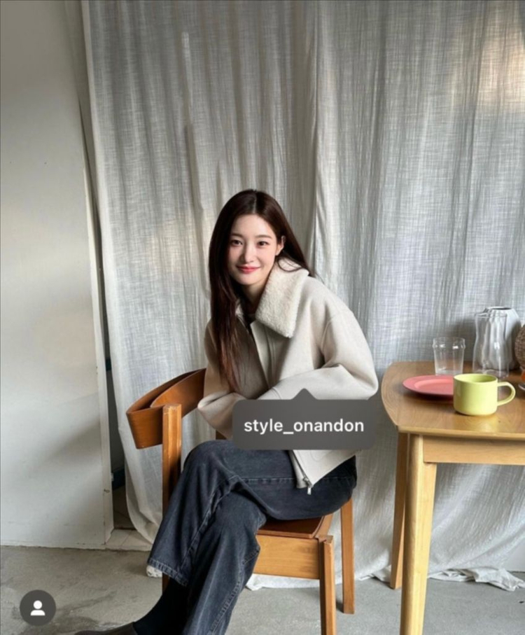 온앤온 털카라 핸드메이드 점퍼 숏코트 이미지