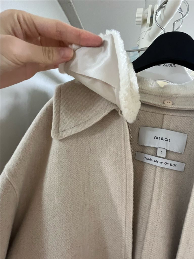 온앤온 털카라 핸드메이드 점퍼 숏코트 이미지