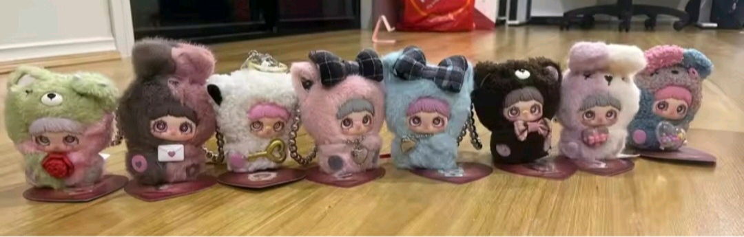 메이메이 베어쿠키 인형 키링 아이러브유 엔드리스러브 별자리--1