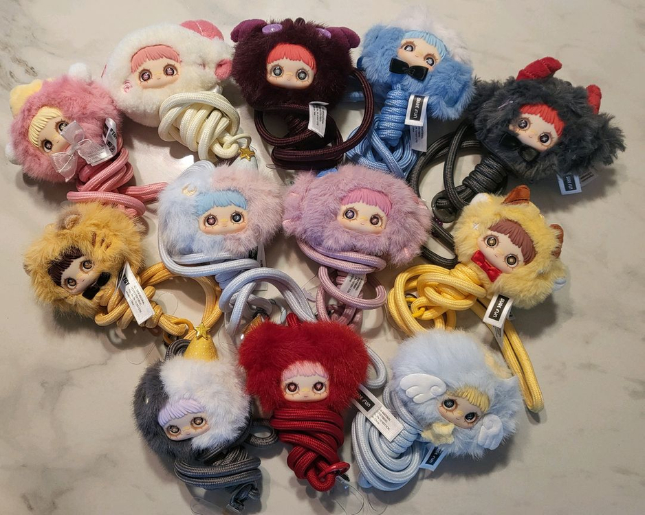 메이메이 베어쿠키 인형 키링 아이러브유 엔드리스러브 별자리--5