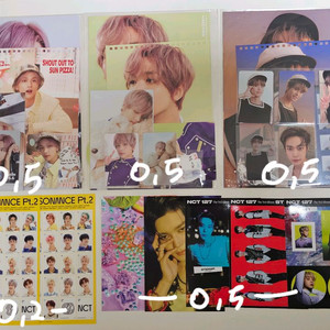 엔시티 해찬 도영 시그 분철, 2020 예판 스티커, 127 스티커 앨범 구성품