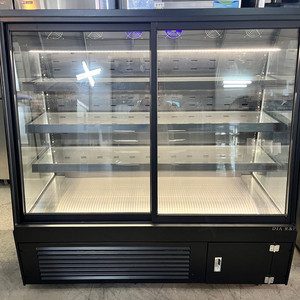 반찬 쇼케이스냉장고 1500 4단 과일 앞문형 사선 블랙 다이아 업소용