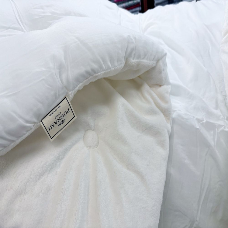 화이트,민트 슈퍼싱글 국내산 모달 극세사 차렵이불--4