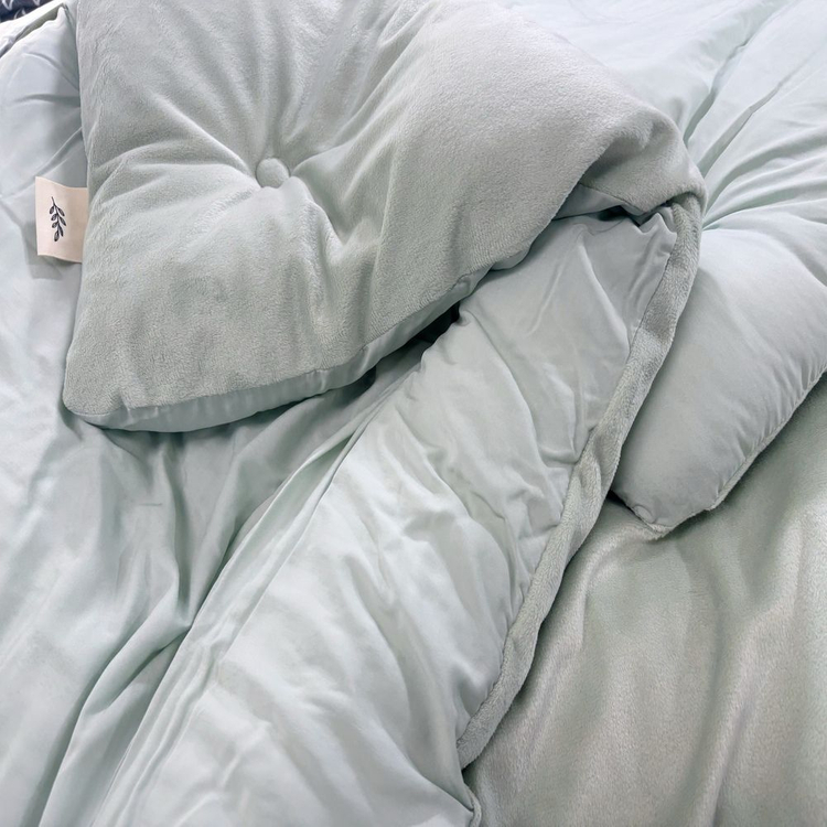 화이트,민트 슈퍼싱글 국내산 모달 극세사 차렵이불--6