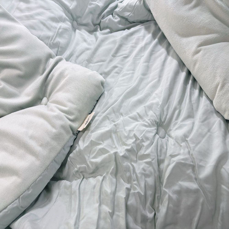 화이트,민트 슈퍼싱글 국내산 모달 극세사 차렵이불--7