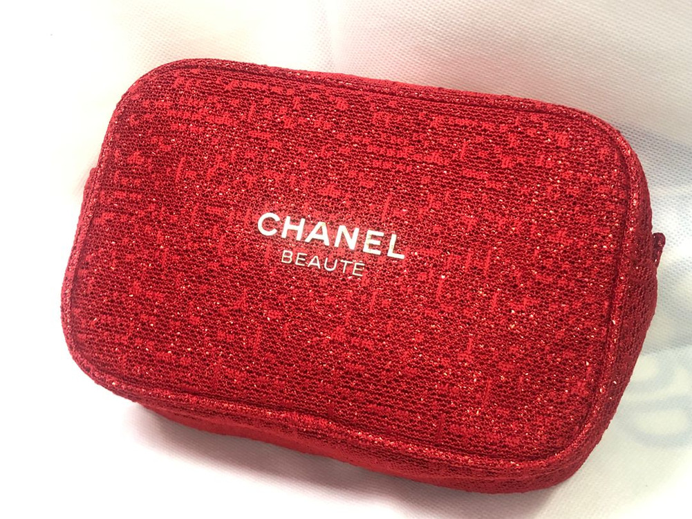 미사용새제품)샤넬 레드펄 파우치--0