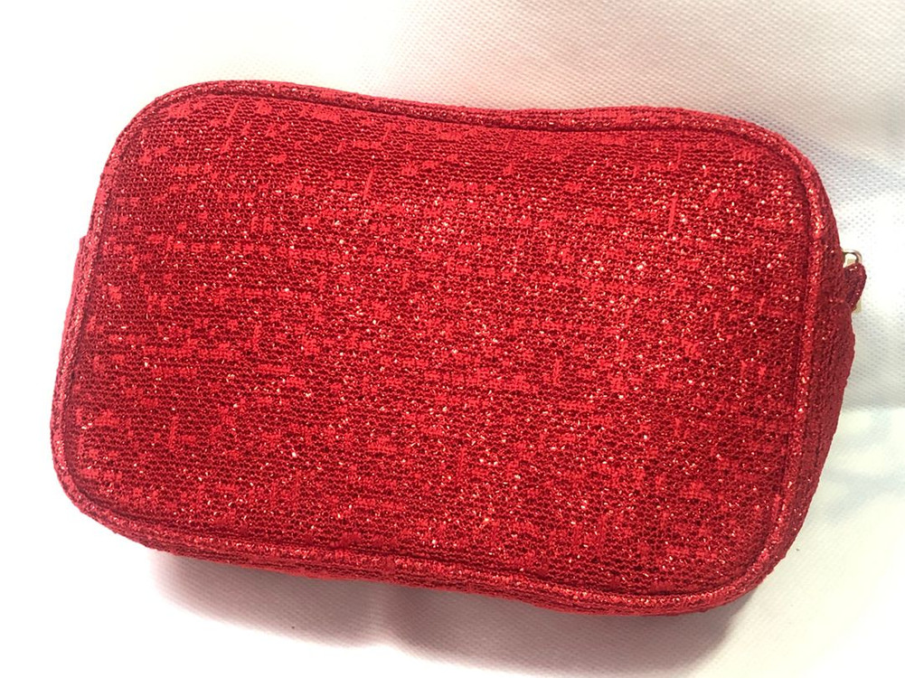 미사용새제품)샤넬 레드펄 파우치--3