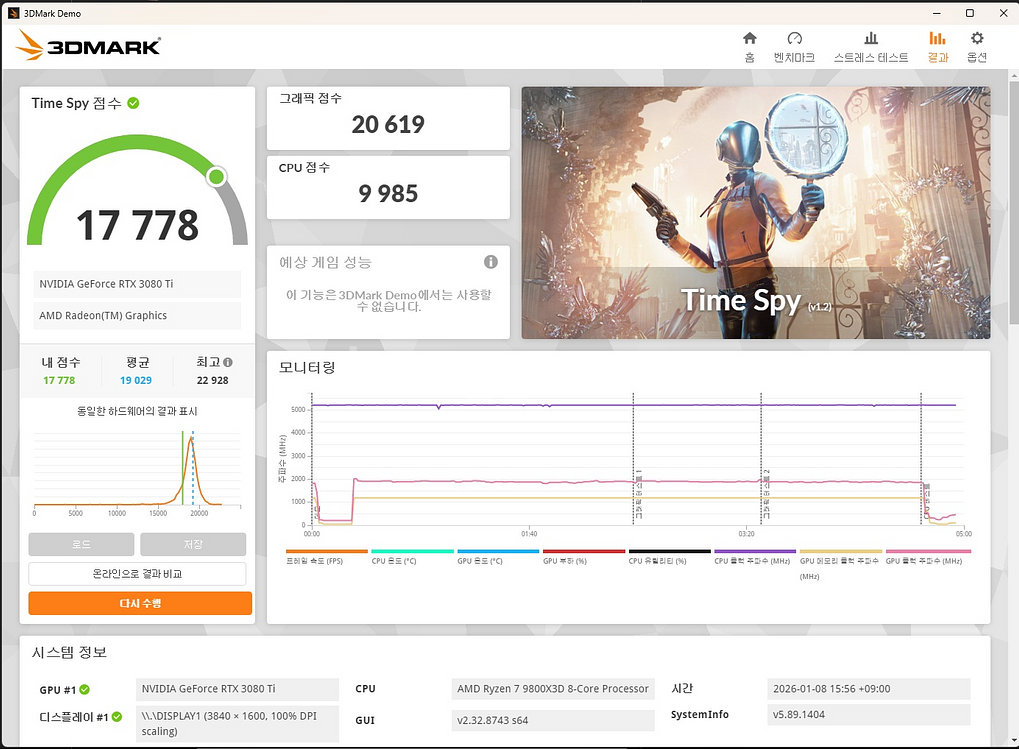 MSI 3080 TI SUPRIM X 팝니다--7