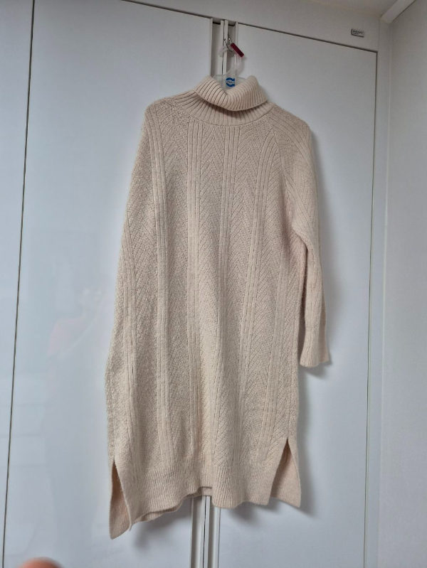 77 사이즈 롱니트 원피스보드라운 니트라 입기 좋아요. 8000원택비별--6