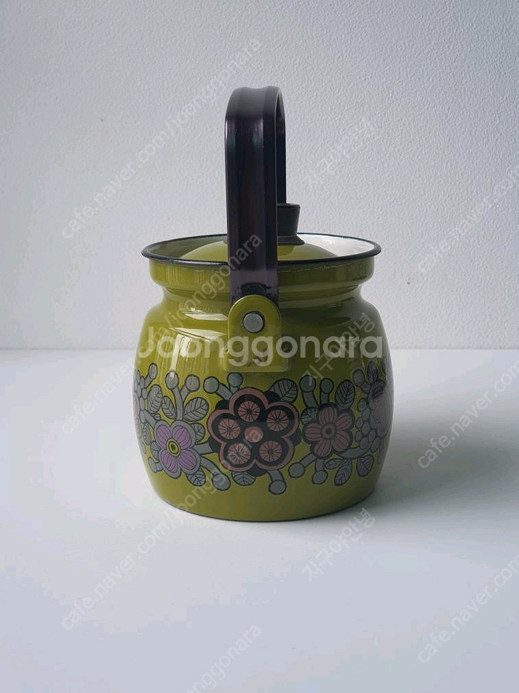 아라비아핀란드 빈티지 피넬 프리마베라 법랑 주전자--1