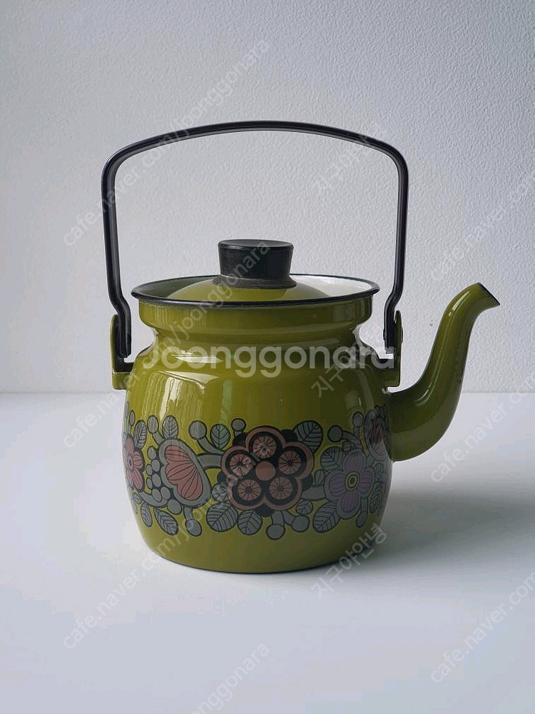 아라비아핀란드 빈티지 피넬 프리마베라 법랑 주전자--2