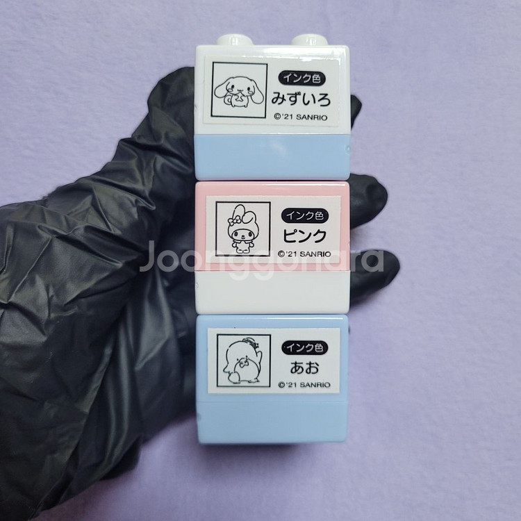 산리오도장블럭 시나모롤 마이멜로디 턱시도샘--2