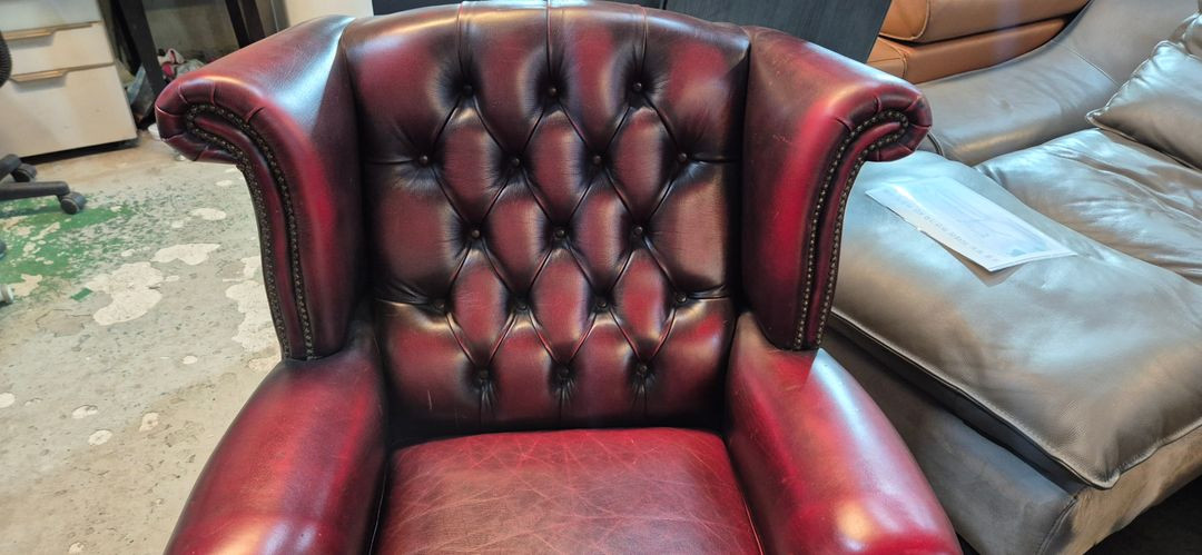 체스터필드 이태리 전체 천연가죽 4인+1인 소파--8