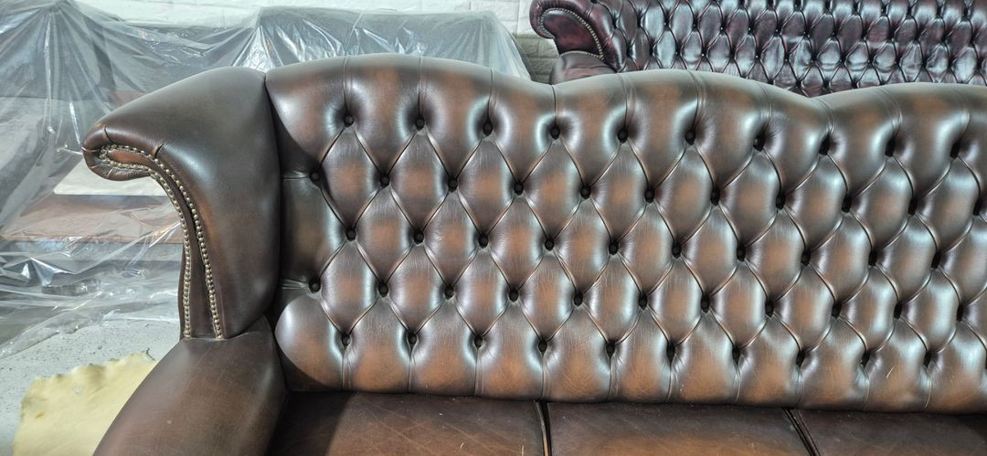 체스터필드 이태리 전체 천연가죽 3+1인소파--6