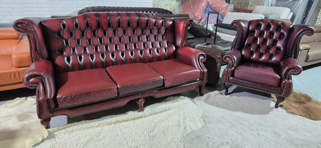 체스터필드 이태리 마스트로또 전체 천연가죽3+1인 소파--2