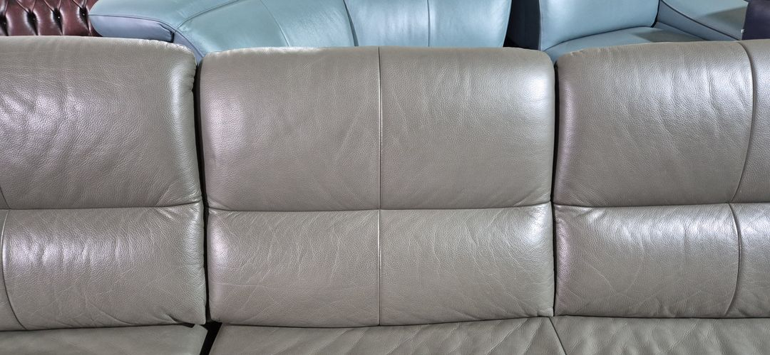 자코모 이태리 천연 통가죽 4인 카우치 소파--4