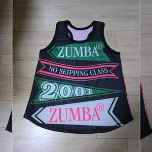 줌바웨어 메쉬 탑