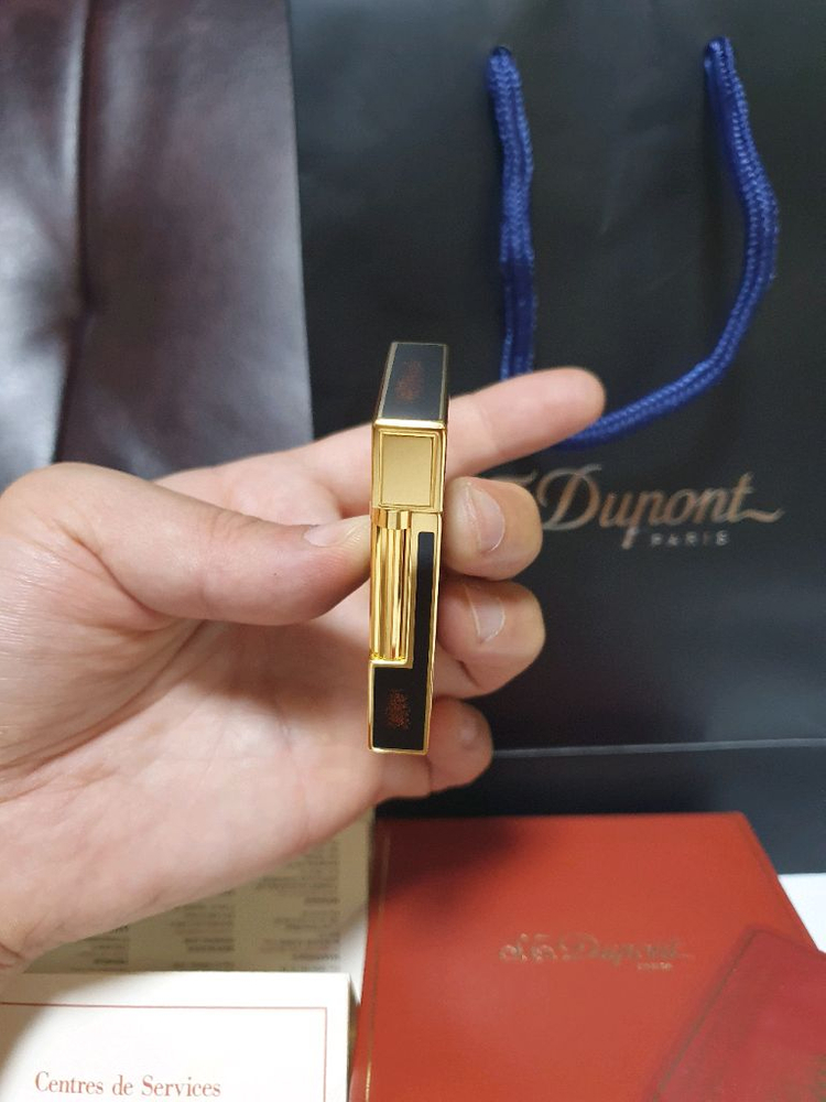 [새상품,풀세트] 듀퐁라이터 라인2 ca16890 금사 옻칠 금장 듀퐁라이타 이미지