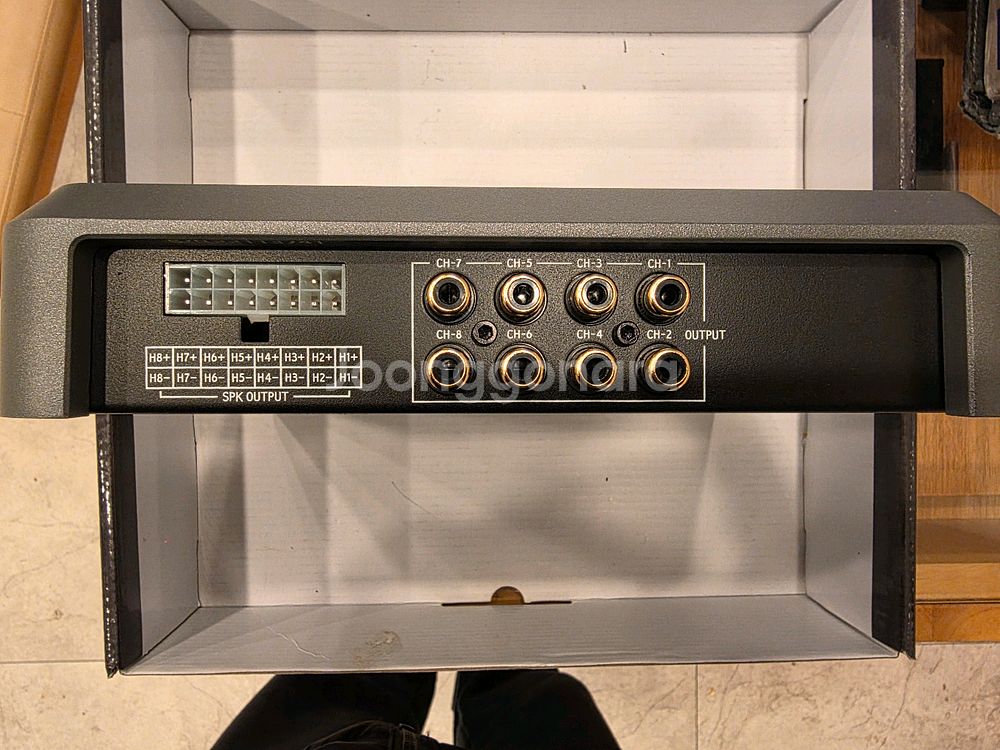 알파인 10채널 앰프 및 CDT 스피커 & 에코파워 전압 안정기 & 접지세트--4