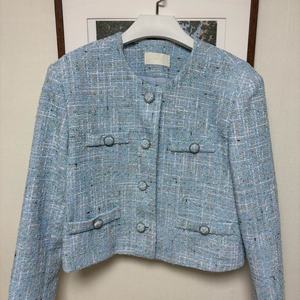 베니토 트위드 하늘색 자켓