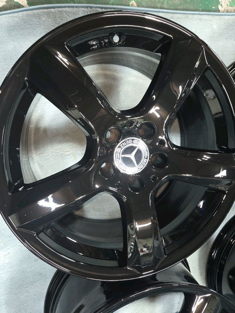 벤츠 CLS a218 18인치 순정휠 분체블랙유광 도장복원 휠--1