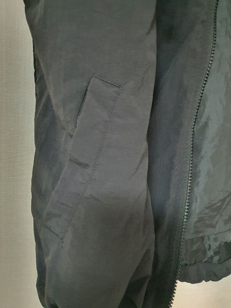 슬로우레코드하우스 나일론 후드 베스트 바스락 블랙 조끼--2