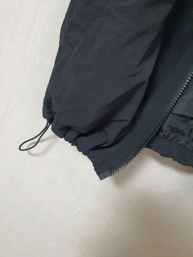 슬로우레코드하우스 나일론 후드 베스트 바스락 블랙 조끼--3