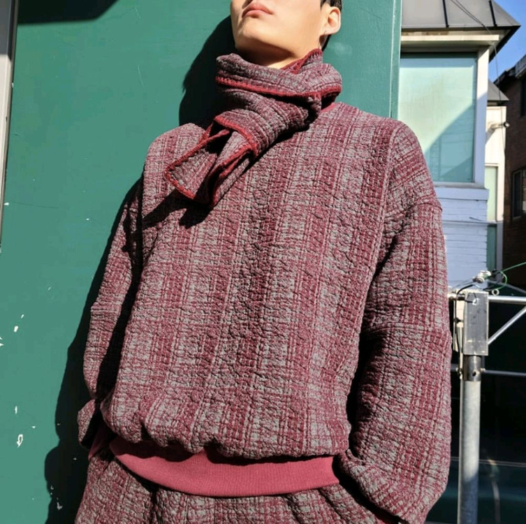 컨츄리파우더 오버핏 보온 맨투맨 M--6