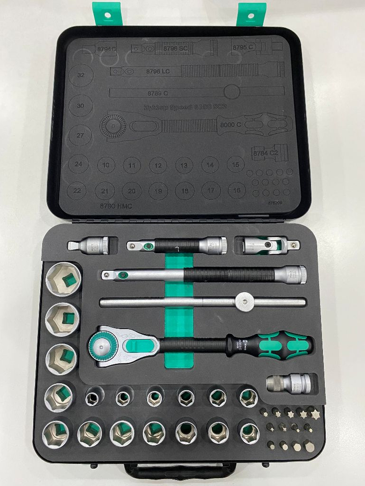 Wera 8100 SC2 Zyklop 스피드 라쳇 세트 1/2--2