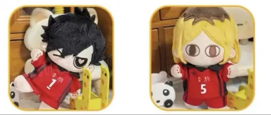 하이큐 코즈메 켄마 쿠로오 테츠로 속성 솜인형 10cm 인형 유니폼 이미지