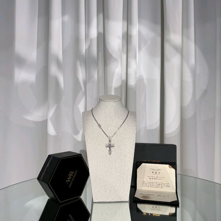 워치링 CR 풀다이아 목걸이 S사이즈--4