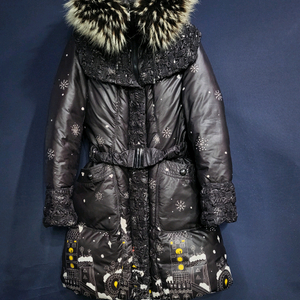 폭스 덕다운 벨트패딩