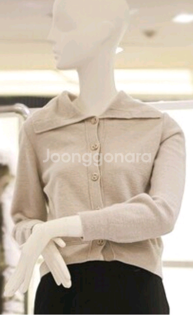 주크 빅카라 캐시미어 크롭 가디건--1