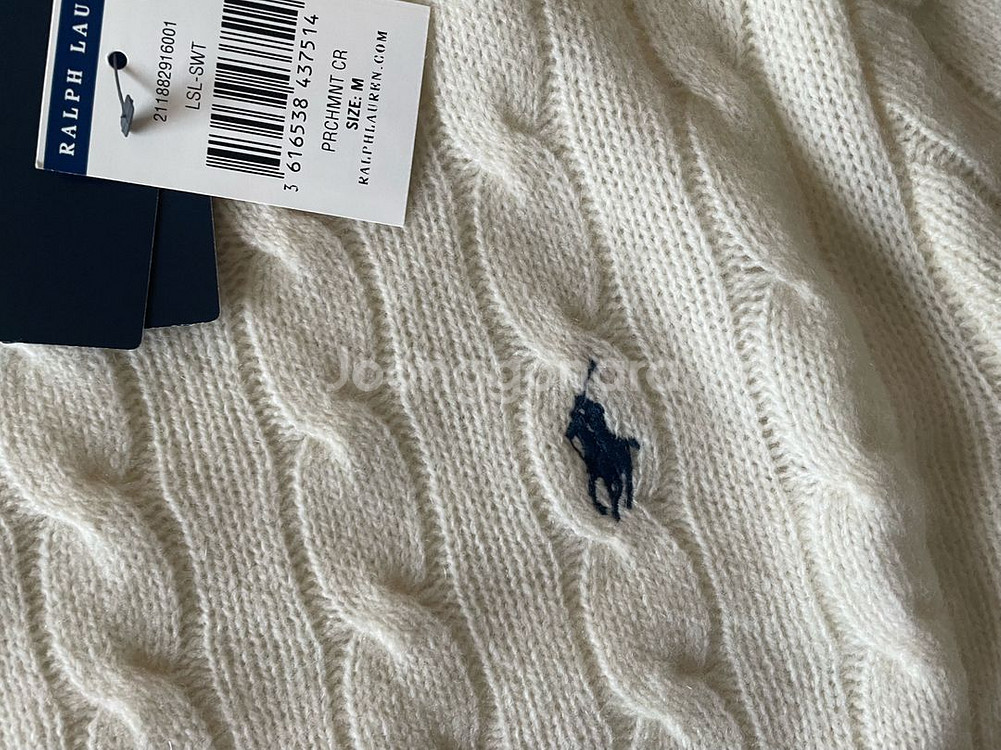 정품 새상품 폴로 랄프로렌 캐시미어 케이블니트 사이즈M--2