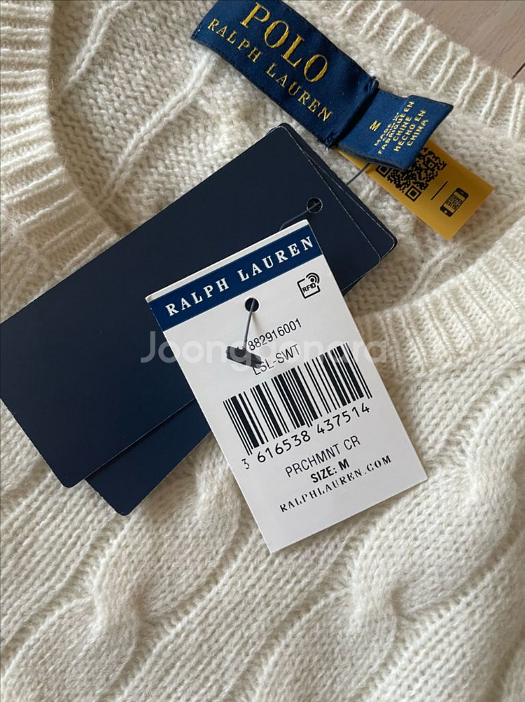 정품 새상품 폴로 랄프로렌 캐시미어 케이블니트 사이즈M--4