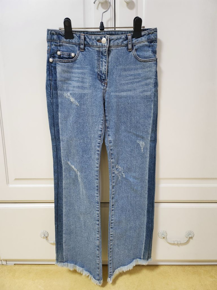 레니본 데님 레니본 부츠컷 스트레이트데님 판매해요--4