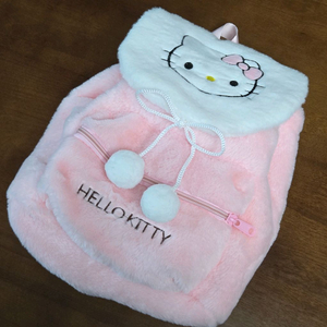 산리오 헬로키티 퍼 백팩 가방