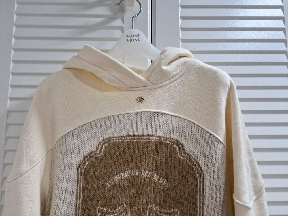 오즈세컨 니트 배색 후드원피스 팝니다.--3