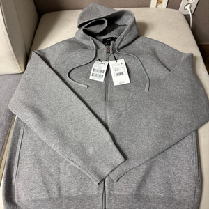 띠어리 26ss 자고후드 집업 그레이 M