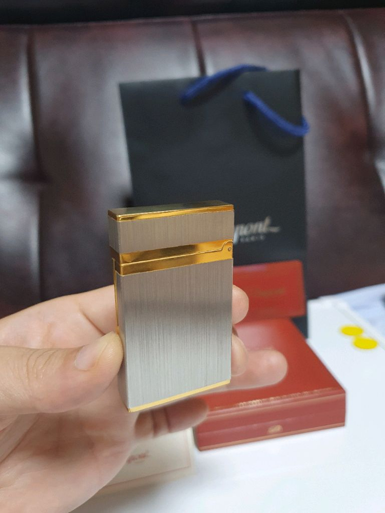 [풀세트] 듀퐁라이터 라인2 ca16841 산토스 브러쉬드 콤비 듀퐁라이타 이미지